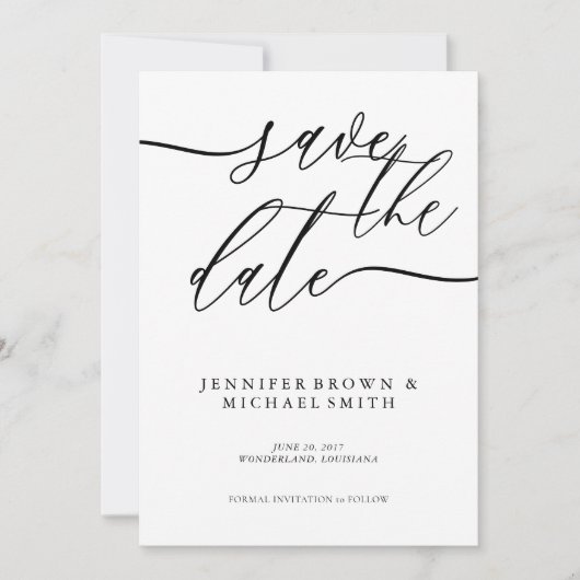 Save The Date Nettoyer la signature d'une partie simple (Devant)