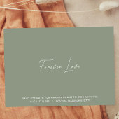 Save The Date Nettoyer la typographie verte et blanche minimale