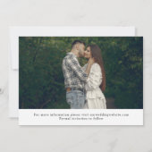 Save The Date Nettoyer les initiales modernes Photos QR Code Enr (Dos)