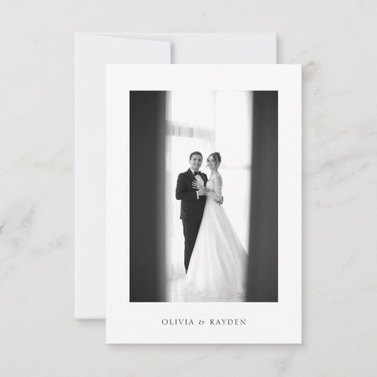 Save The Date Nettoyer minimal Script photo mariage Enregistrer (Dos)