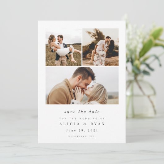 Save The Date Nettoyer simplement la photo élégante (Debout devant)