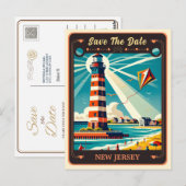 Save the date | New Jersey Invitation Briefkaart (Voorkant / Achterkant)