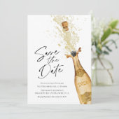 Save the Date New Years Invitation Kaart (Staand voorkant)