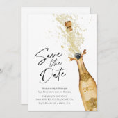 Save the Date New Years Invitation Kaart (Voorkant / Achterkant)