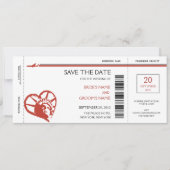 Save The Date New York Boarding Pass Enregistrer la date Invitat (Devant)