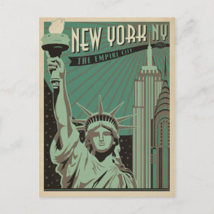 Save the date   New York - de Empire City Aankondigingskaart