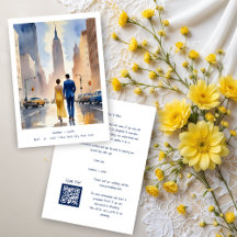 New York Iconic Building Cute Cityscape Wedding