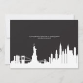 Save The Date New York Skyline Gold Script Enregistrer la date (Dos)
