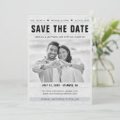 Save the Date Newspaper Template Photo Grunge (Staand voorkant)