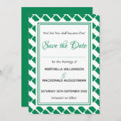 Save The Date NIGERIA DRAPEAU Customisé Écriture Naija Nigérian (Devant / Derrière)