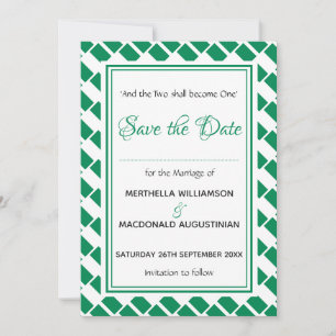 Save The Date NIGERIA FLAG Customise l'écriture Naija Nigerian
