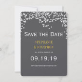 Save The Date Night Lights Star Lights Jaune Grey Enregistrer la (Devant)