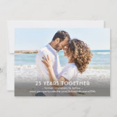 Save The Date N'IMPORTE QUEL Anniversaire 2 Photo Elégant Marine (Dos)