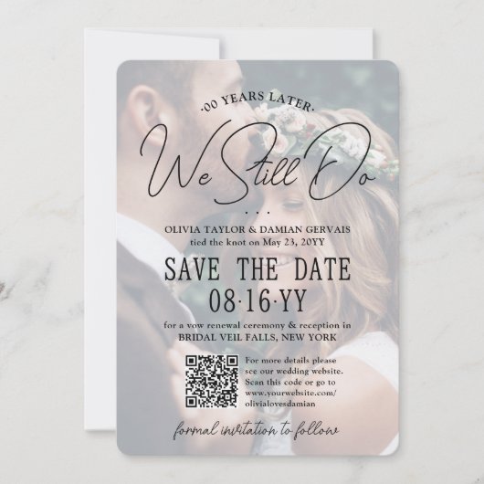 Save The Date N'IMPORTE QUEL Anniversaire Nous Faisons Toujours  (Devant)