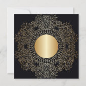 Save The Date N'Importe Quel Événement Elegant Gold Mandala (Dos)