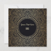 Save The Date N'Importe Quel Événement Elegant Gold Mandala (Devant)