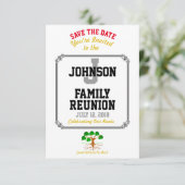 Save The Date N'importe quel nom et date Réunion de famille blan (Debout devant)