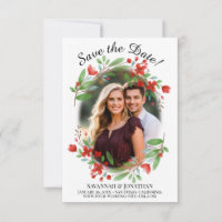 Noces aux Fleurs Aquarelles Rouges & Verdure