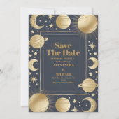 Save The Date Noces Croissant de Lune de la Marine Céleste (Devant)