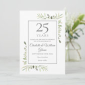Save The Date Noces d'argent 25 ans de mariage verdure (Debout devant)