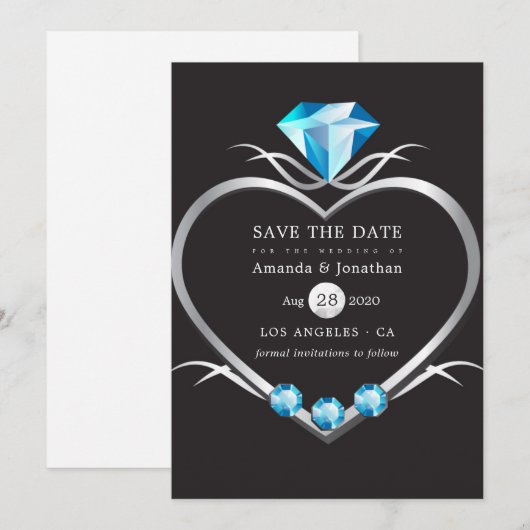 Save The Date Noces de Diamant (Devant / Derrière)