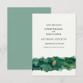 Save The Date Noces d'émeraude dorée (Devant / Derrière)