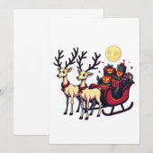 Save The Date Noël à Halloween Reindeer Citrouille présente (Devant / Derrière)