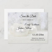 Save The Date Noël blanc Mariage d'hiver (Devant / Derrière)