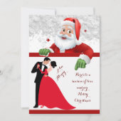 Save The Date Noël de couple rouge et blanc (Devant)