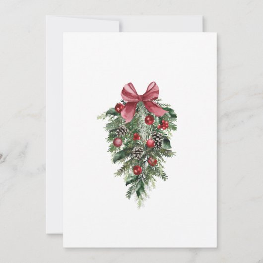 Save The Date Noël Dusty Blue Winter Mariage (Dos)