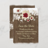 Save The Date Noël en bois de neige Enregistrer la date (Devant / Derrière)