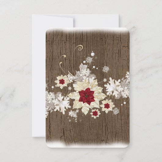 Save The Date Noël en bois de neige Enregistrer la date (Dos)