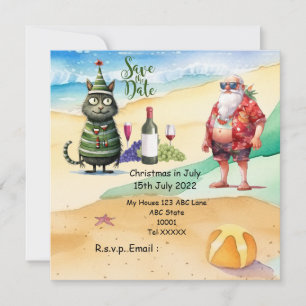 Save The Date Noël en juillet avec SANTA CLAUS Enregistrer la da