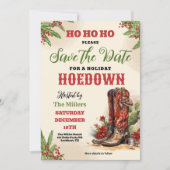 Save The Date Noël Occidental, Holiday Hodown, Cowboy Party (Devant)