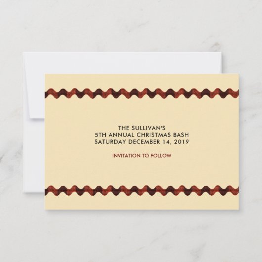 Save The Date Noël Voeux Enfant & Kitty Chat Fête de Noël (Dos)