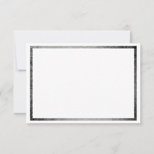 Save The Date Noir blanc élégant romantique floral Enregistrer l (Dos)