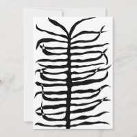 Noir blanc moderne Abstrait Palm Frond Tropical