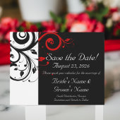 Save The Date Noir, Blanc, Noir, Mariage de l'Éperon Rouge Enreg