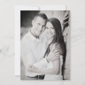 Save The Date Noir Blanc Or Floral Roses Élégant traditionnel (Dos)