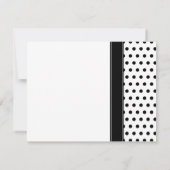 Save The Date Noir blanc Polka Pot Mariage Enregistrer la date (Dos)