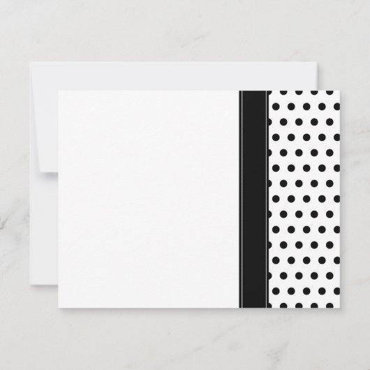Save The Date Noir blanc Polka Pot Mariage Enregistrer la date (Dos)