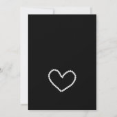 Save The Date Noir doux nœud perle mariage (Dos)