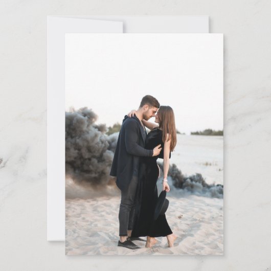 Save The Date Noir Enregistrer la date (Dos)