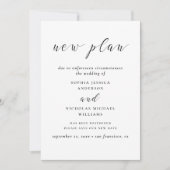 Save The Date Noir et blanc Modifier la date. Nouveau plan moder (Devant)
