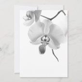 Save The Date Noir et Blanc Orchidées mariage Enregistrer la dat (Dos)