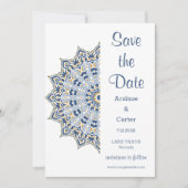 Save The Date Noir et or Mandala Mariage Enregistrer la date (Devant)
