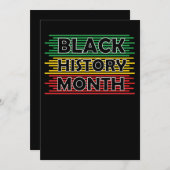 Save The Date Noir Histoire Mois Afrique Drapeau (7) (Devant / Derrière)