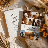 Save The Date Noir moderne enregistrer la date 8 photo grille co