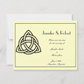 Save The Date Noir noeud celtique Enregistrer la date (Devant)