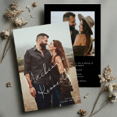 Save The Date Nom de script manuscrit Photo Enregistrer la date